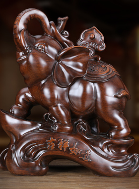 大象客厅酒柜电视柜办公室桌面招财摆件创G意家居装饰品玄关工艺