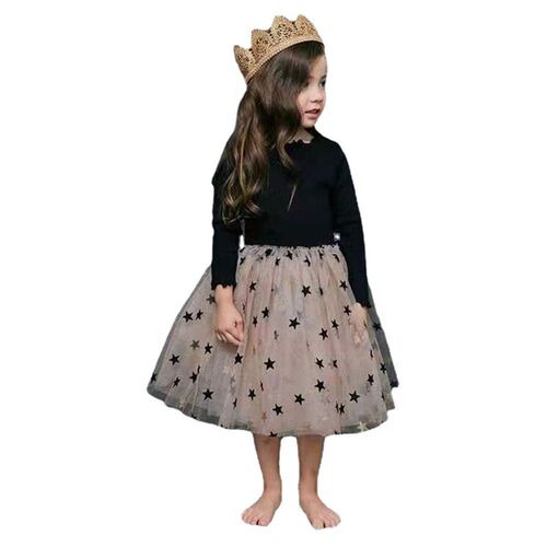 Shiny Stars Tutu Dress Kids Skirt 2025 FW Sparkling Stars Pu
