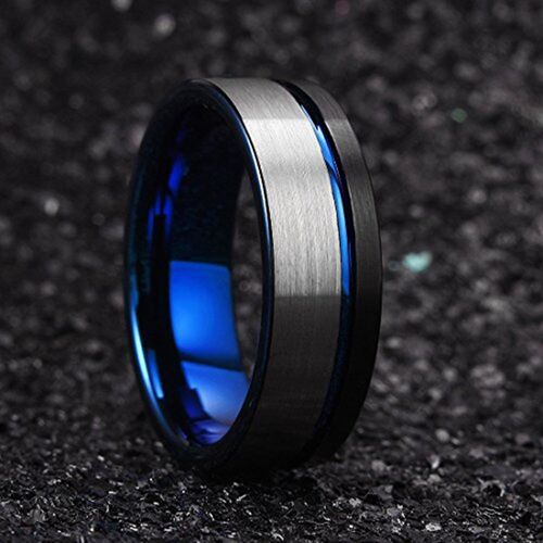 Fashion Creative 3Color Groove Asymmetric Ring from Jabei Ac