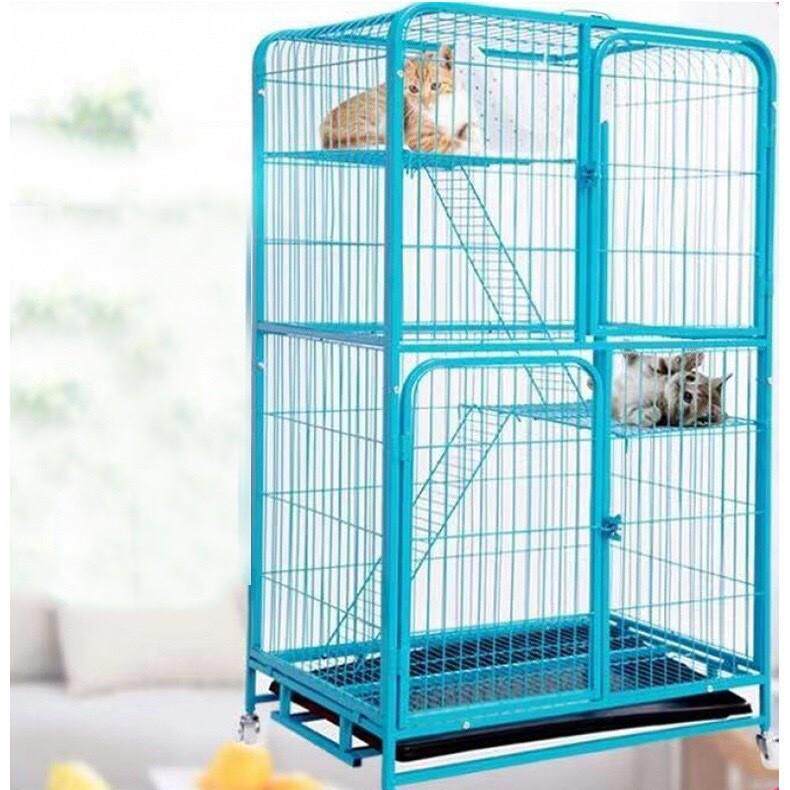 厂家猫笼子猫舍方管猫笼双层三层四层猫别墅猫咪笼子平台爬梯