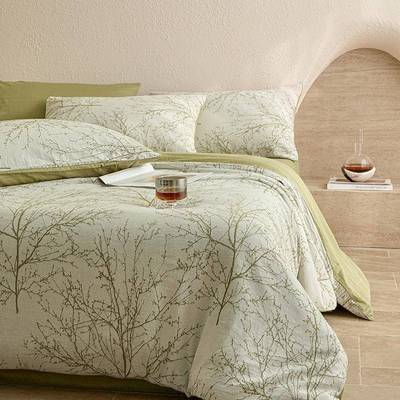 全棉三层纱床上四件套纯棉加厚床单被套床笠床品2025新款四季通用