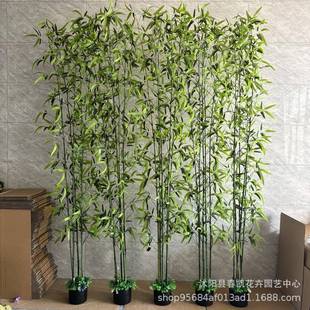 仿真竹子室内装饰隔断屏风假造景室外绿植盆栽细水竹真植物