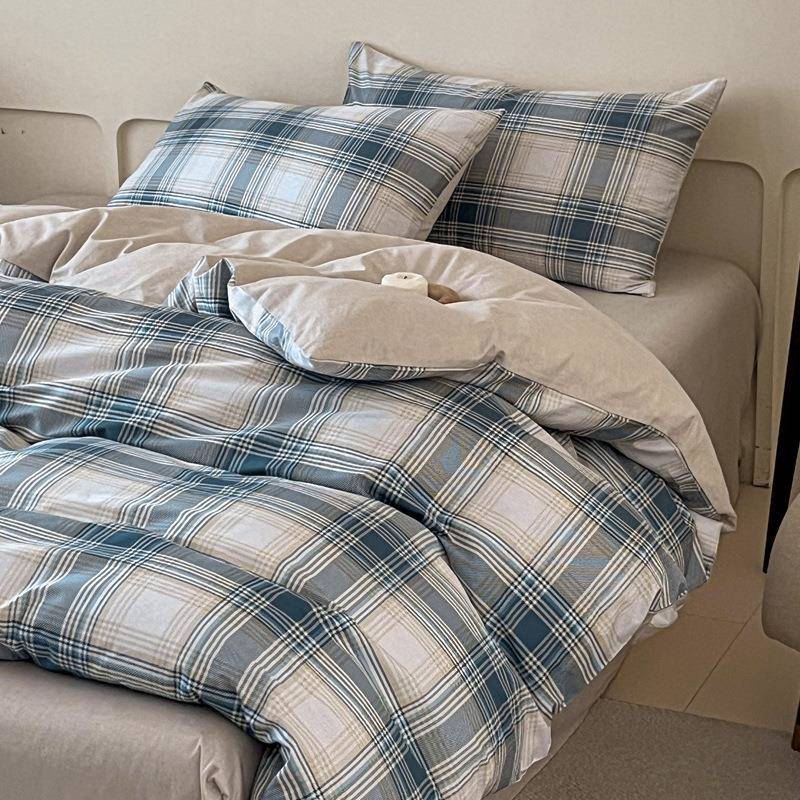 纯棉四件套100全棉床上用品床单被套学生宿舍床笠三件套被罩4