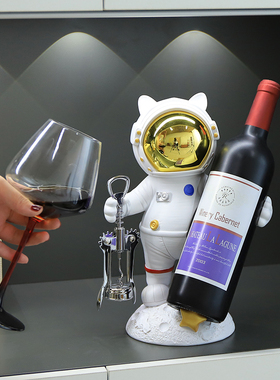 宇航员红酒架餐边酒柜装饰品轻奢风高档客厅家居乔迁X新居礼品礼