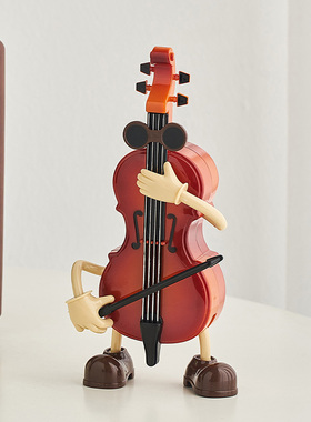 创意小提琴装饰摆饰玄关书柜x桌面音乐盒家居饰品男孩儿童生日礼