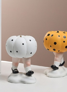 创意波点南瓜娃娃摆件电视t柜酒柜客厅玄关家居装饰品儿童房小摆