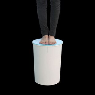 30l塑料桶细高水桶窄高型泡脚桶玩偶收纳桶脏衣篮垃圾桶凳子两用