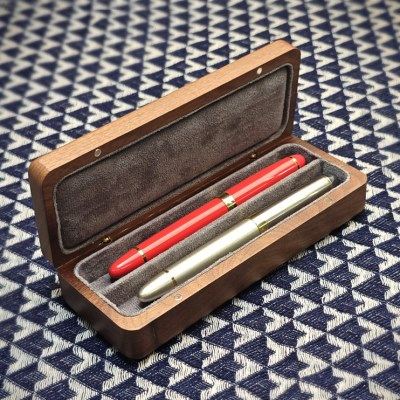 胡桃木钢笔收纳盒2只装实木质文具展示盒收纳包便携简约非皮质,文具电教/文化用品/商务用品,笔袋,淘宝优惠券,粉丝福利购,淘宝优惠卷