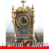 仿复古机械台钟 古典钟表 样板间装 镀金四柱美女座钟 饰 壁炉钟表