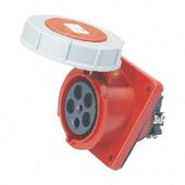 435 IP67 63A 斜座 五芯插座 五极暗装 SFE上丰工业插座SF