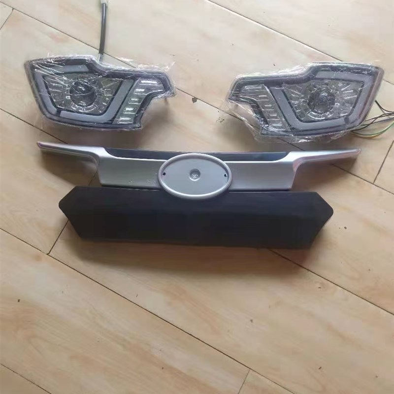 电动三轮车半棚新款前大灯总成B中网全封闭尾灯货车K9款前杠网