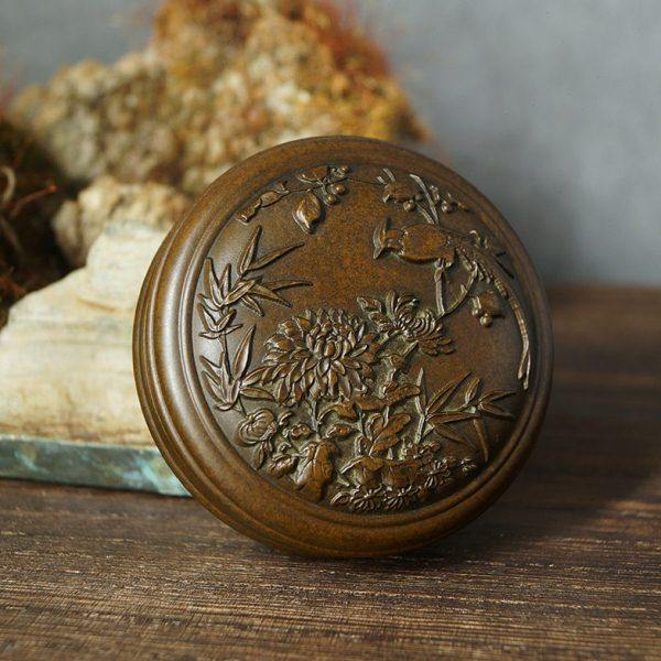 苏工复古铜花鸟香粉盒香薰工具香篆炉香道打香篆配件家居摆件厂价,家居饰品,香薰DIY材料/工具,淘宝优惠券,粉丝福利购,淘宝优惠卷