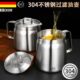 德国大容量304不锈钢过滤油壶带盖过滤油渣储油壶带滤网油管油壶