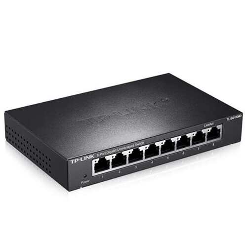 TP-LINK TL-SG1008D 8口千兆交换机 千兆钢壳1000M网络监控交换机