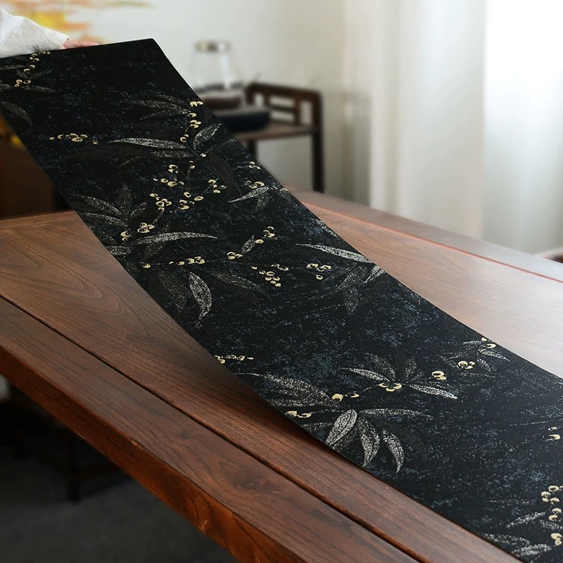侘寂风新中式防水茶席高端桌布