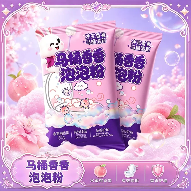 马桶香香泡泡粉除垢去异味留香