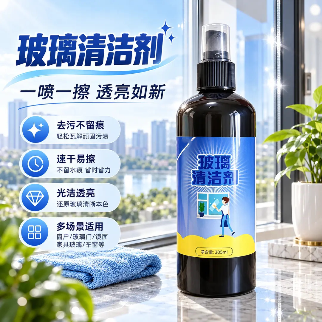 玻璃清洁剂强力去污不留痕速干