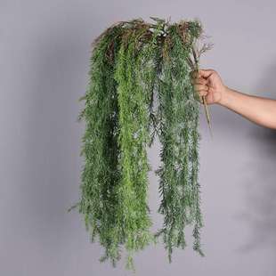 仿真绿植藤条金鱼草壁挂藤蔓工程装 造景垂吊老人须藤草植物 饰软装
