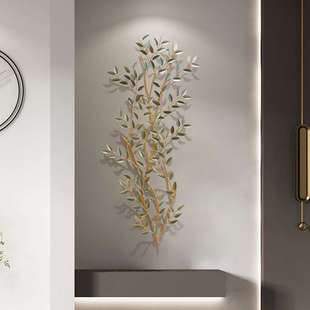 创意墙面壁挂装 饰假绿植挂墙 饰立体餐厅玄关壁饰挂饰卧室房间铁装