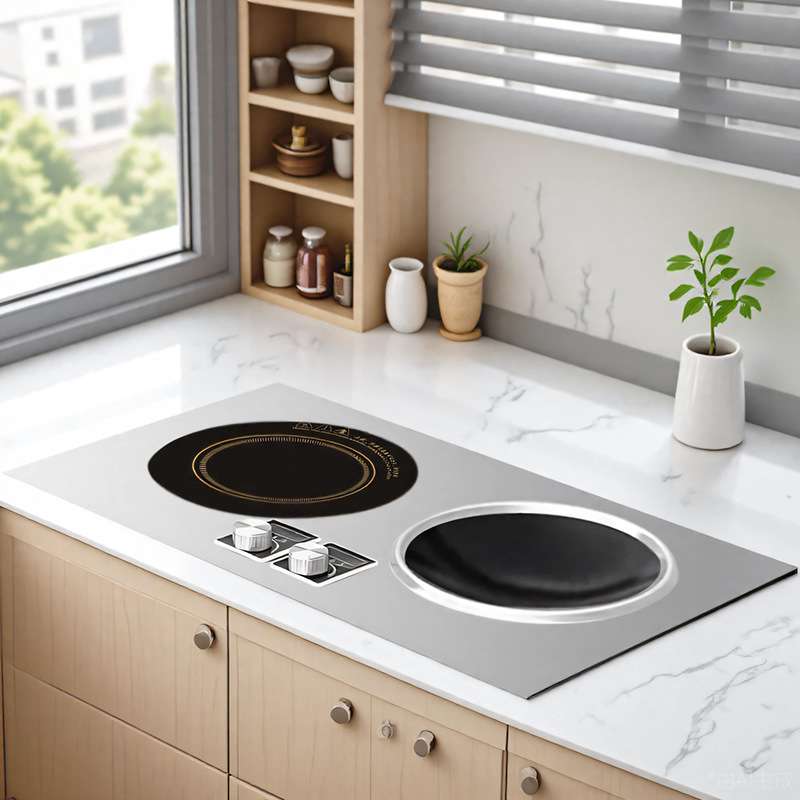 双头电磁炉嵌入式3500W家用全套带锅大功率双灶凹面电陶炉电池炉