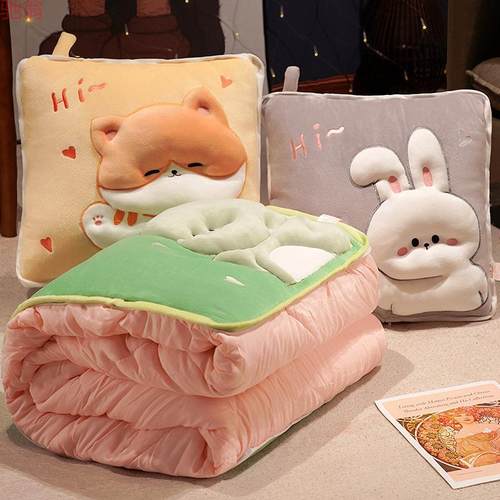 S1Y抱枕被子两用办公室午睡枕头折叠毯子二合一汽车靠枕车用四季