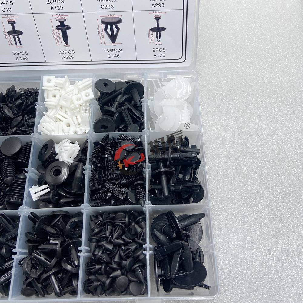 830pcs盒装卡扣 汽车通用固定卡子HZ92 18种混装盒装紧固夹