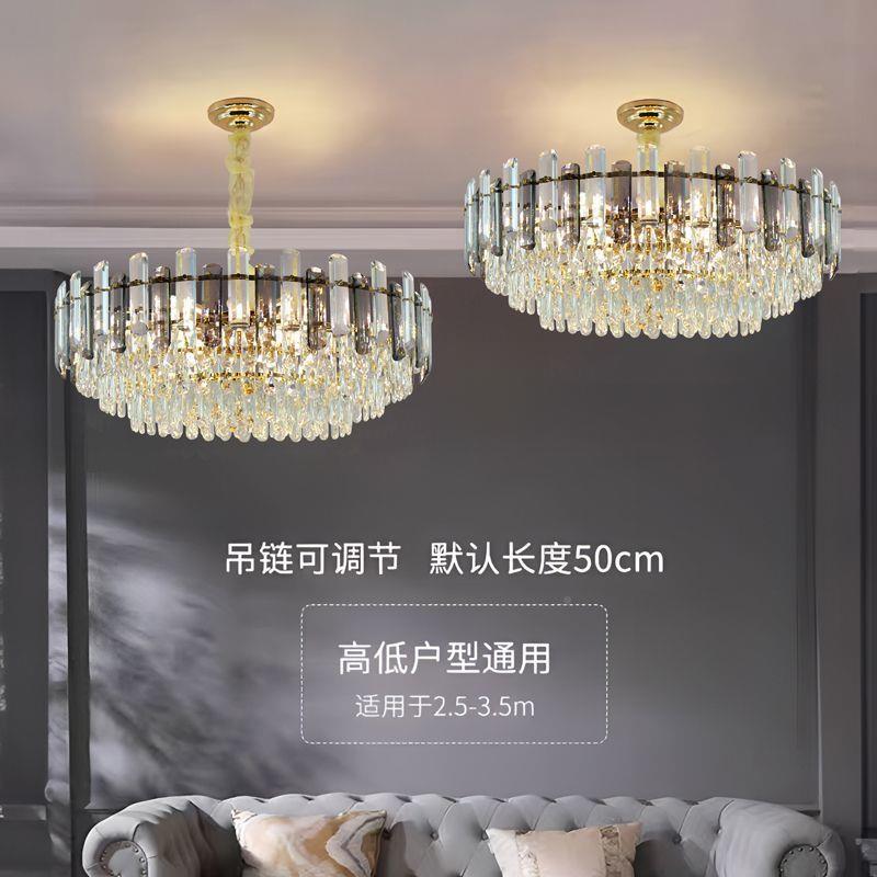 轻奢水晶吊灯客具厅大灯别墅厅餐厅卧室299后现代简约水灯晶套餐