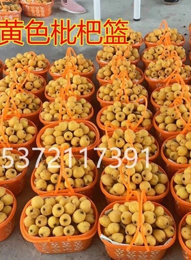 塑料枇杷篮子桔黄色采摘筐 3/4/5斤水果包装篮鸡蛋桔子草莓篮整箱