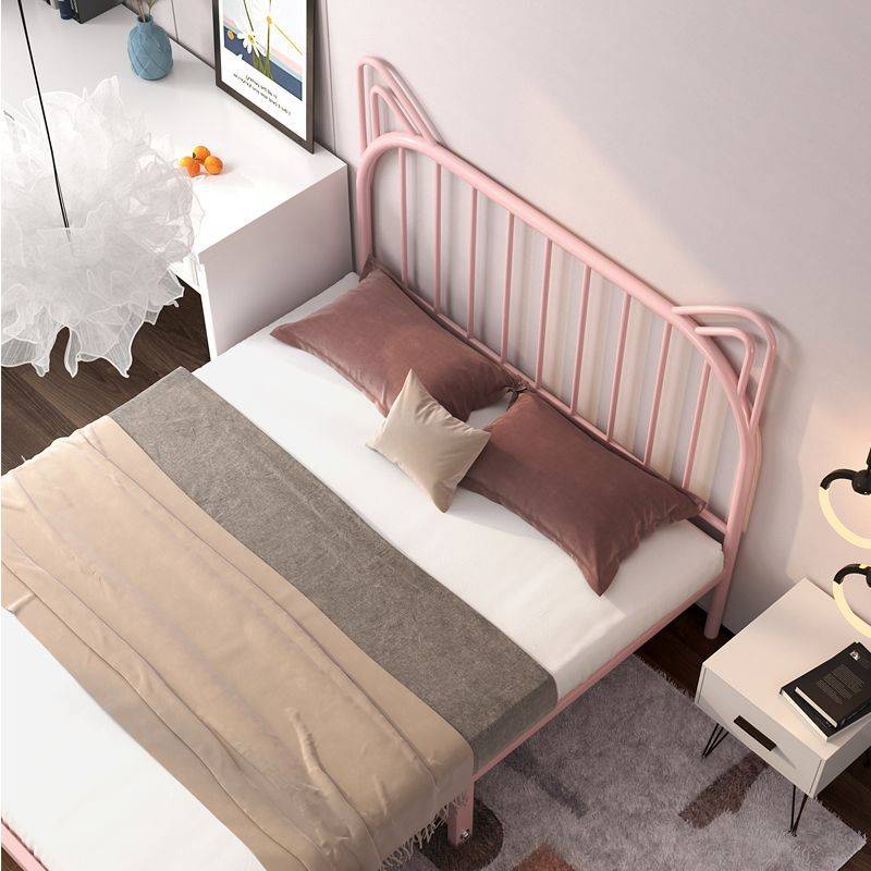 欧式简约铁艺床1.5双人床1.8米铁床公主风出租屋公寓单人加固铁架