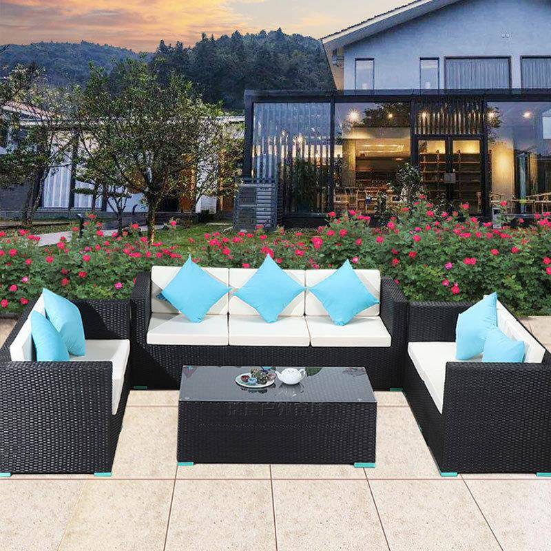 藤编家具小户型沙外发庭66院户阳台室外桌套装休闲藤椅户椅外阳台