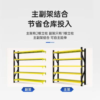 仓储货架置物架多层家用靠墙储物架仓库重型超市车库储物间收纳架