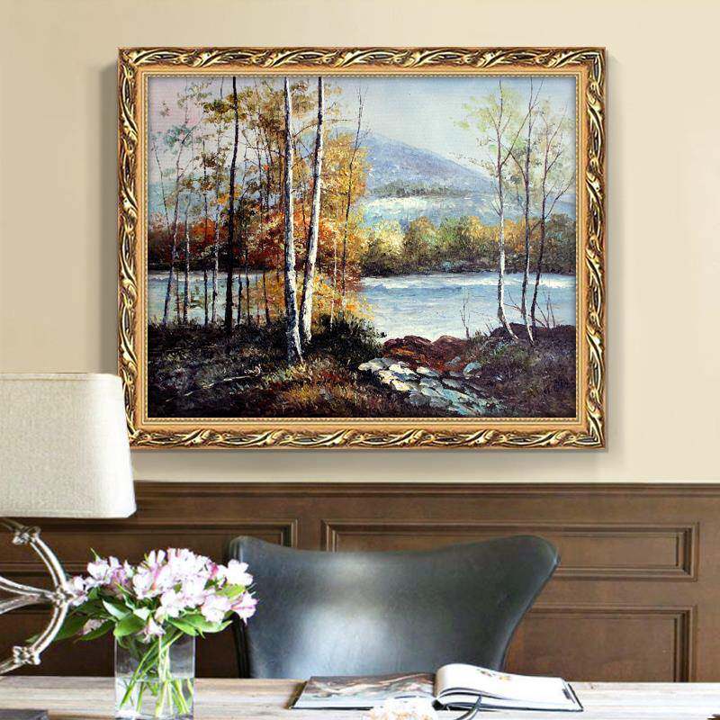 印象风景装饰画欧式山水画客厅餐厅挂画抽象人物油画卧室墙画壁画