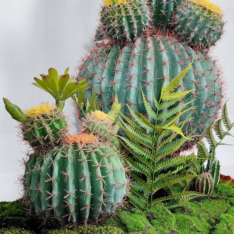 仿真植物仙人球盆栽室内装饰橱窗造景摆件热带多肉绿植造型仙人球