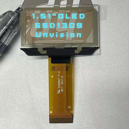 1.51寸oled透明屏 1.54寸oled 128x64显示屏透明oled ssd1309驱动