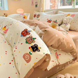被套纯棉全棉单件春夏150x200x230单双人被罩学生宿舍被单四件套