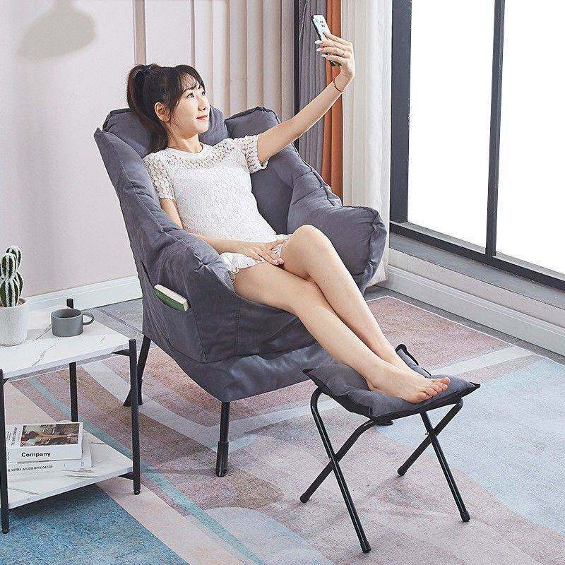 懒人沙发阳台卧室休闲单人靠背座椅女生可爱沙发懒人躺椅电脑椅子