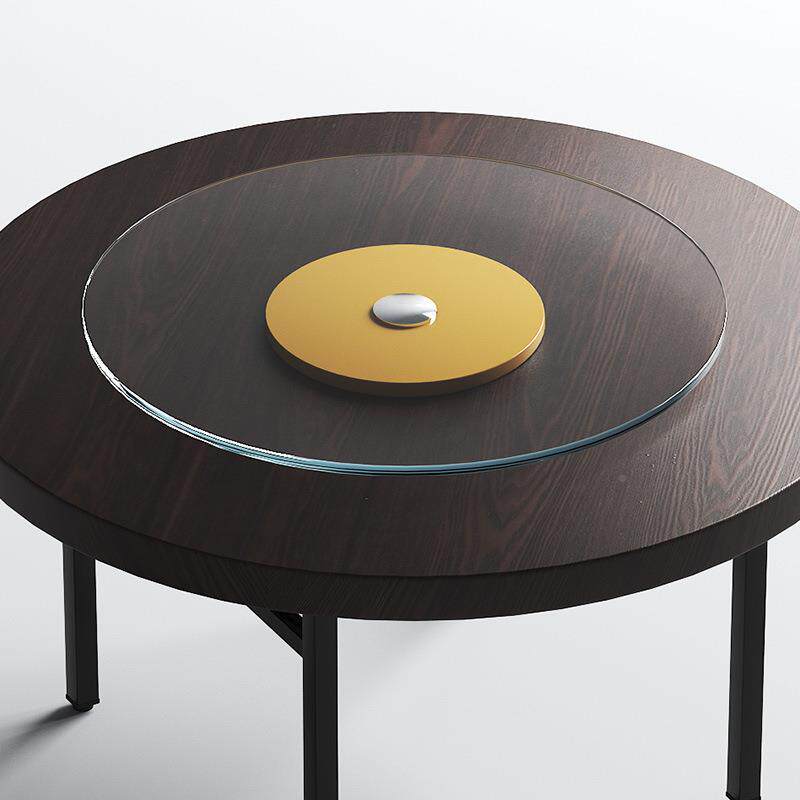 实木圆餐桌转桌盘小户水曲柳大型用折叠饭桌圆桌面酒店家饭餐商用