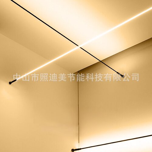 网红简约LED过道天际线钢带灯长条灯带过道线性型无主灯设计灯条