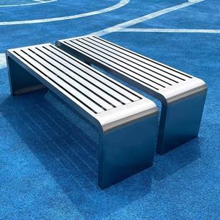 公园椅户外长椅不锈钢长凳室外坐凳长条凳子商场排椅靠背小区座椅