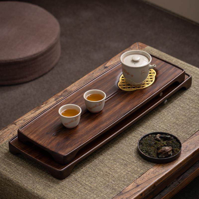 中式家用胡桃木茶盘干湿两用实木整块客厅书房高档小型干泡茶台,餐饮具,茶盘,淘宝优惠券,粉丝福利购,淘宝优惠卷