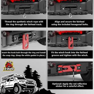 坦克300绞盘导绳口器AMBULL鸟归巢导口拖车钩改装外观防护