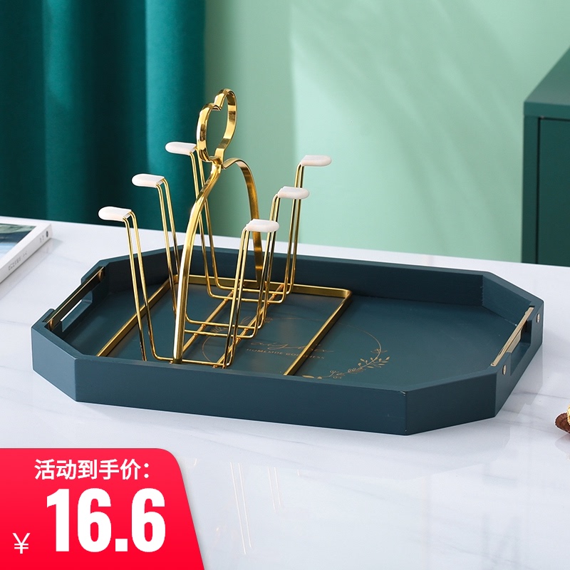 玻璃杯杯架茶杯沥水托盘杯子架子收纳置物架O水杯挂架创意家用客