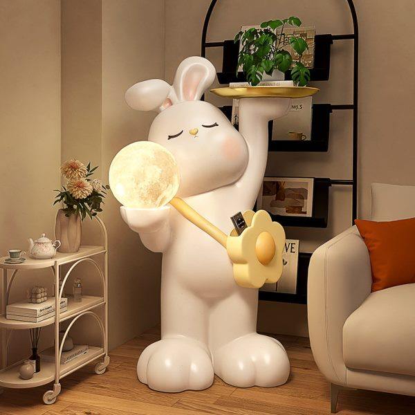 兔子创意落地摆件客厅沙发电视柜旁边大型家居装饰品乔迁新居礼品,家居饰品,落地摆件,淘宝优惠券,粉丝福利购,淘宝优惠卷