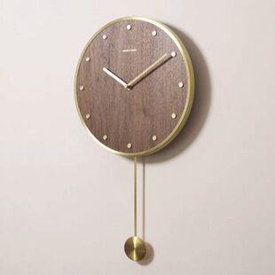 挂钟中国风新中式复古钟表新中式简约现代墙上装饰静音挂表