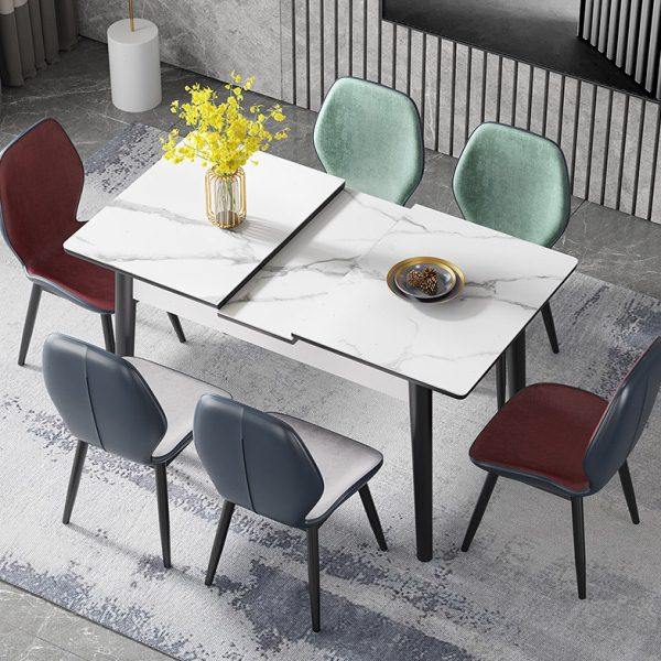 岩板餐桌椅组合可伸缩折叠餐桌家用小户型现代简约轻奢桌子长方形,住宅家具,岩板餐桌,淘宝优惠券,粉丝福利购,淘宝优惠卷