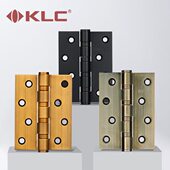 KLC黑色不锈钢轴承合页铰链4英寸开槽合页静音活页折叠铰链单片