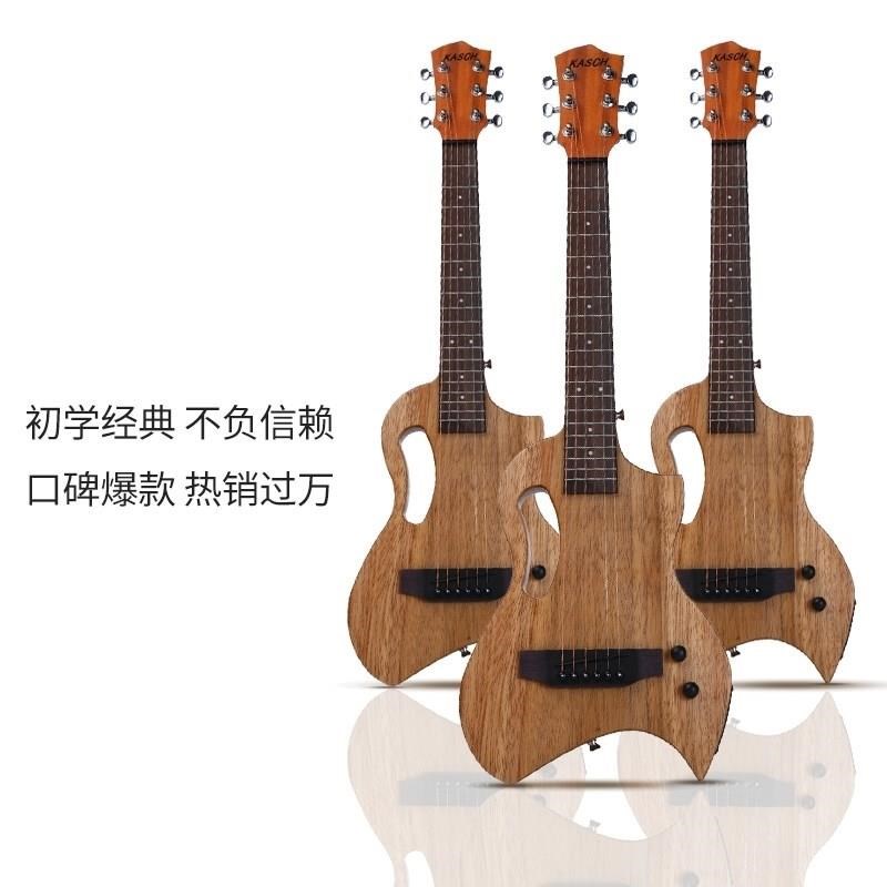 折叠静音吉I他便携吉他电箱款无头吉他无声吉他新手W入门吉他32寸