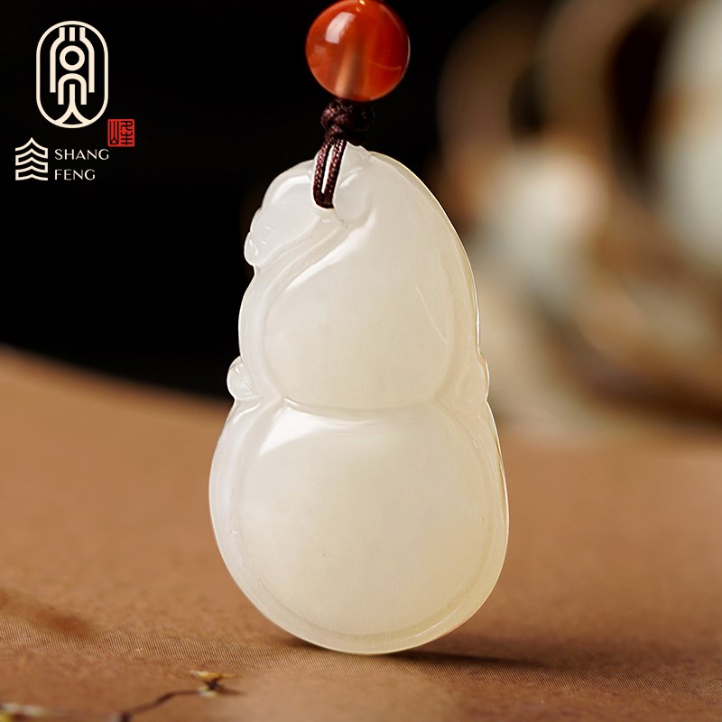 和田玉葫芦吊坠女玉石玉坠z项链男挂坠子女款小巧玉白玉