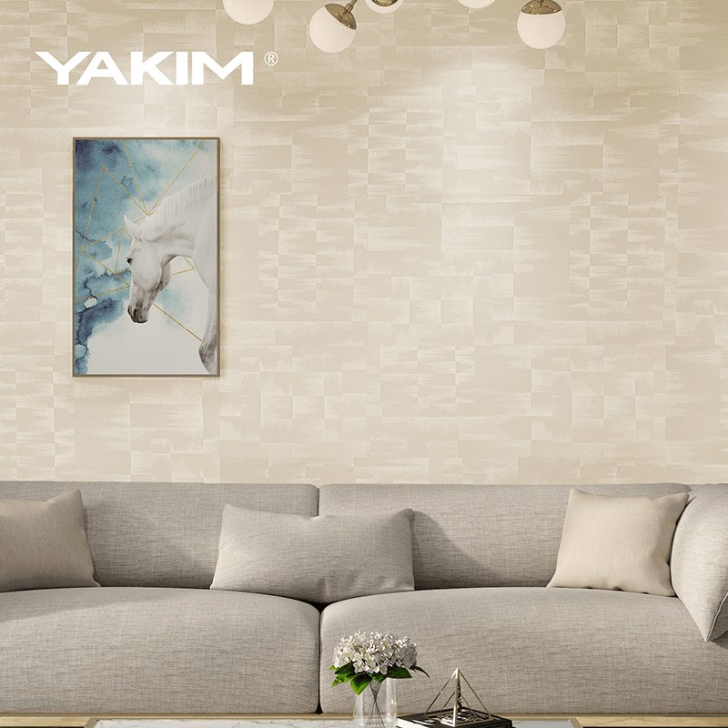 高档无缝c墙布简约现代轻奢风加厚客厅卧室全屋防水壁布 城市光影