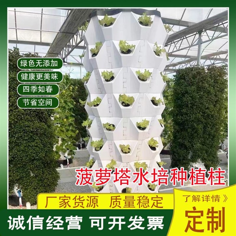 菠萝塔立柱栽培家庭阳台楼顶大棚C种植设备智能种菜神器无土栽培